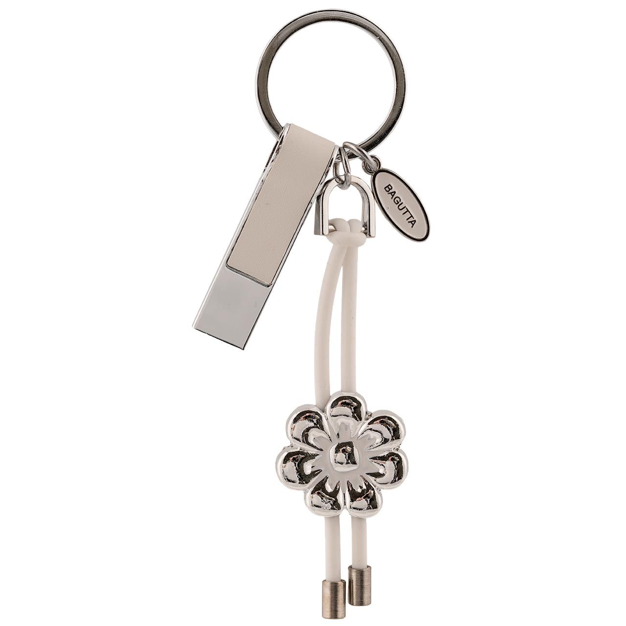 PORTACHIAVI CON MEMORIA USB MARGHERITA BIANCA